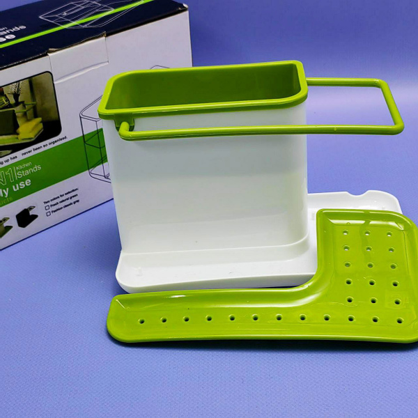 Органайзер для раковины 3в1 Daily Use / Подставка - держатель для губок и моющего средства